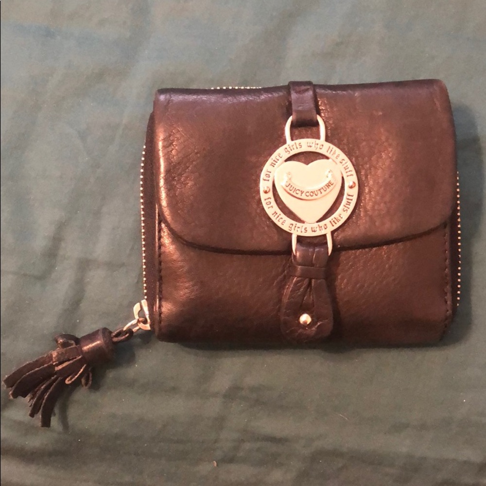 Juicy couture black leather wallet